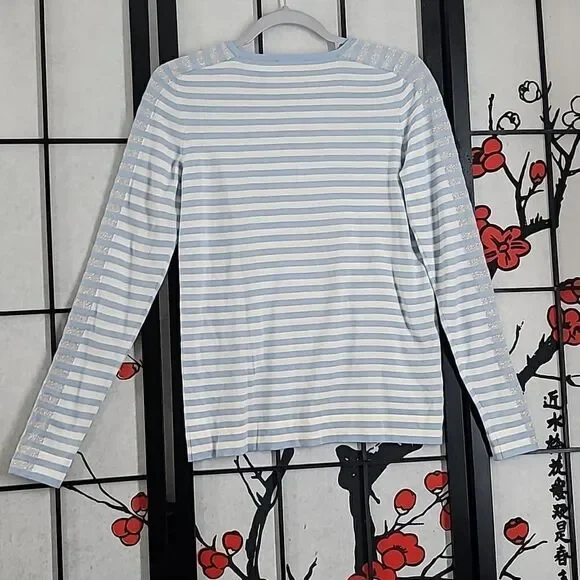 Akris Punto Saks Fifth Avenue Long Sleeve Striped Sweater - Picture 7 of 7